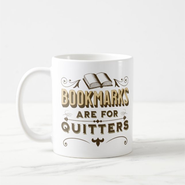 Mug Les signets sont pour les quitters - Lecture Lover (Gauche)