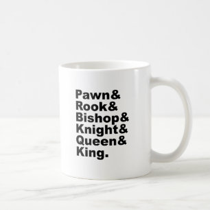 Mug Les Six Pièces Du Jeu D'Échecs