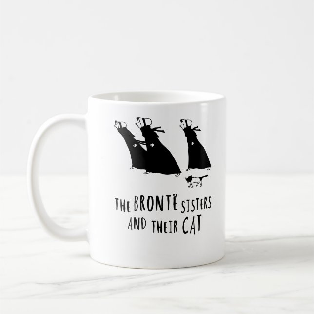 Mug Les soeurs de Bronte et leur chat (Gauche)