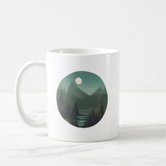 Mug Les sommets de la Lune : une scène sauvage nocturn