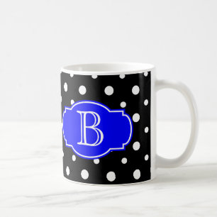 Mug Les taches noires et blanches avec le bleu,
