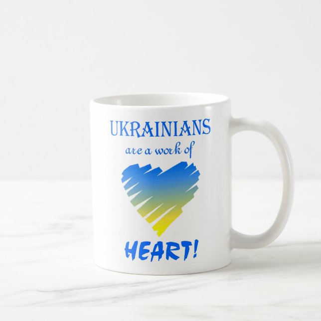 Mug Les Ukrainiens sont une oeuvre de coeur~Mug (Droite)