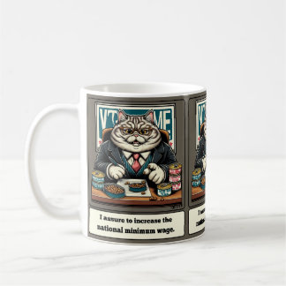 Mug Les vaches espiègles : Le Cat Crafty Politicien