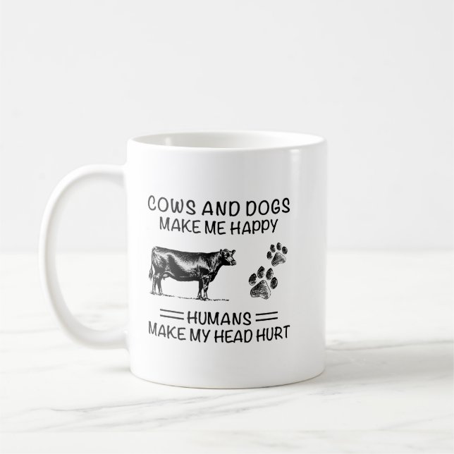 Mug Les vaches sont mes gens préférés Retro Funny Vach (Gauche)