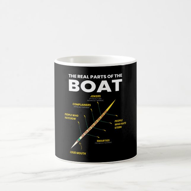 Mug Les Véritables Parties Du Bateau Oarsman Rower (Centre)