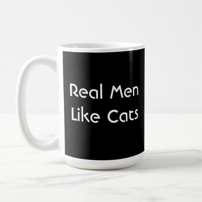 Mug Les vrais hommes aiment le noir de chats (Gauche)