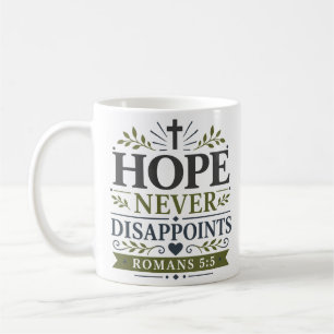 Mug L'espérance ne déçoit jamais Citation de vérité bi