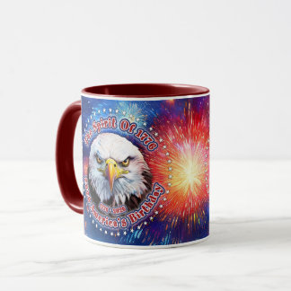 Mug L'Esprit de 1776, 2026 Brown Eagle Feu d'Artifice 