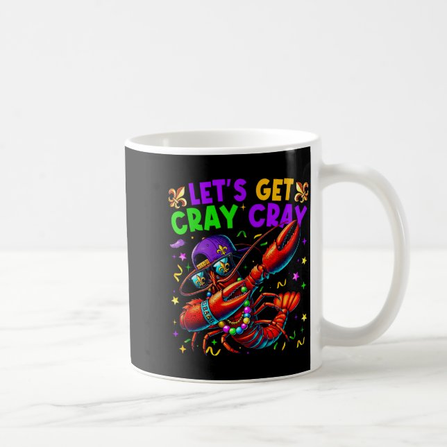 Mug Let's Get Cray Cray Mardi Gras Dabbing Crawfish Bo (Droite)