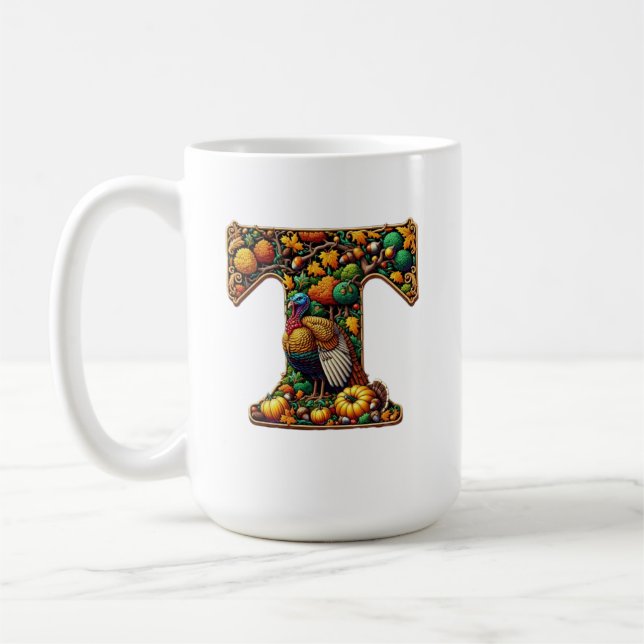 Mug Letter Thanksgiving turkey style  (Gauche)