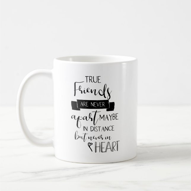 Mug Lettrage de typographie de citation d'amitié de (Gauche)