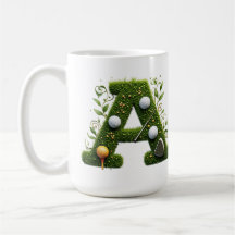Lettre A Herbe Verte Avec Clubs De Golf : Sport, N