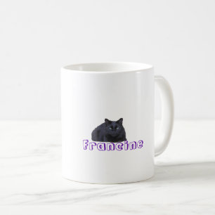 Mug - Lettre avec chat noir et nom