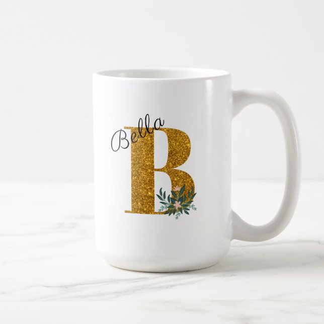MUG LETTRE B MONOME D'OR  (Droite)