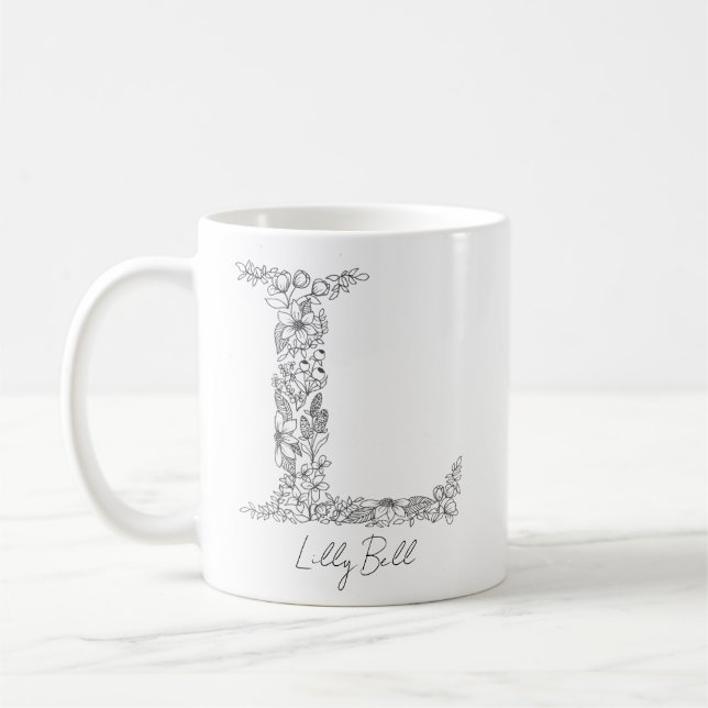 MUG LETTRE BLANCHE MOYENNE MORALE BLANC BLANC MOYENNE  (Gauche)