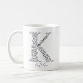 Mug LETTRE BLANCHE MOYENNE MORALE BOtanique NOIR K