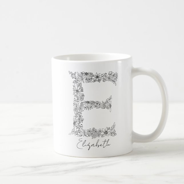 Mug LETTRE BLANCHE MOYENNE MOYENNE MOYENNE BOtanique N (Droite)
