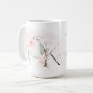 MUG LETTRE CHAUSSÉE ROSE BLANCHE CHAUSSÉE MONOGRAPHIQU