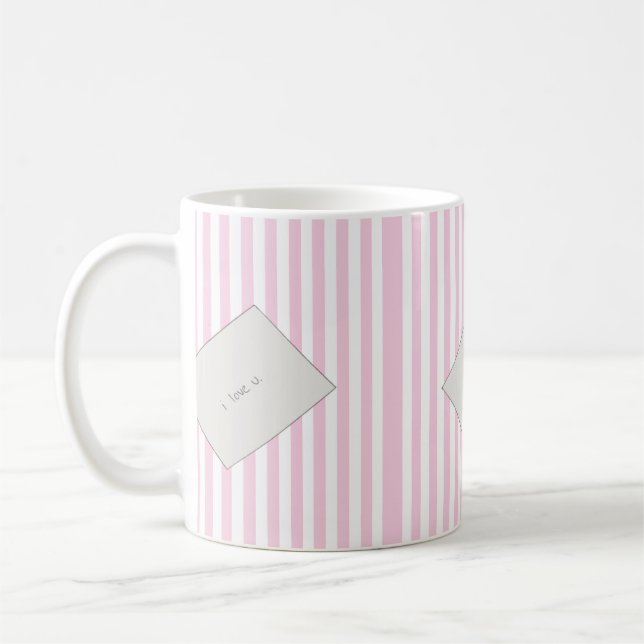 Mug Lettre d'amour Coquette Message (Gauche)