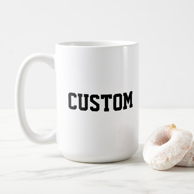 Mug Lettre de collège universitaire personnalisée son  (Avec donut)