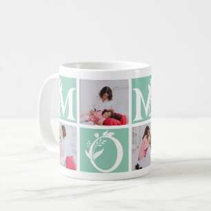 Mug Lettre de maman couleur modifiable florale Fête de