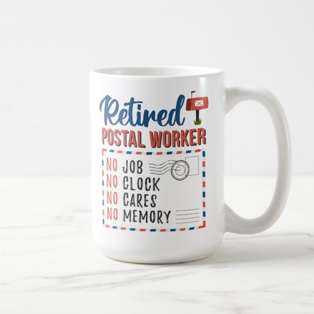 Mug Lettre du travailleur postal à la retraite Transpo (Droite)