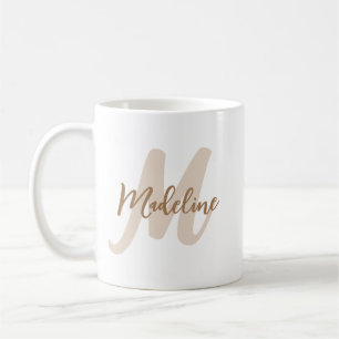Mug LETTRE ET NOM INITIAUX MONOMARMÉS Modernes