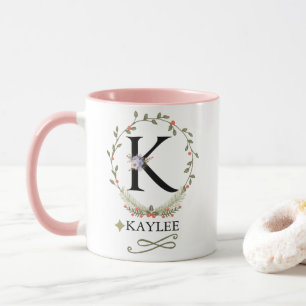 MUG LETTRE FLEURIE MACTE K MOYENNE BOURSE
