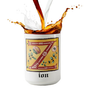 Mug LETTRE Florale Médiévale Illuminée Z MONogramme Mu