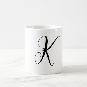 Mug Lettre initiale de monogramme Cadeau de mariage Fa
