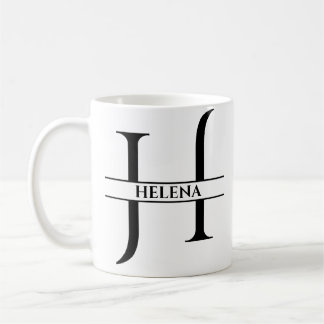 Mug Lettre initiale élégante personnalisée H