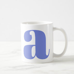 Mug Lettre initiale Monogramme moderne en Périwinkle
