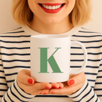 Lettre initiale | Monogramme Moderne Tendance Sage
