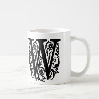 Mug Lettre initiale Monogramme - style de coupe de pap