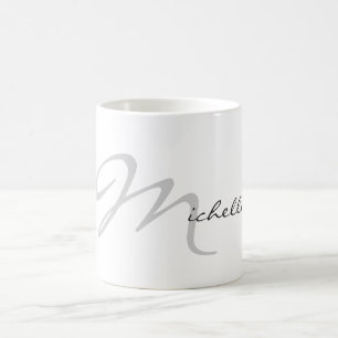 Mug Lettre initiale tendance et nom Calligrahy Chic