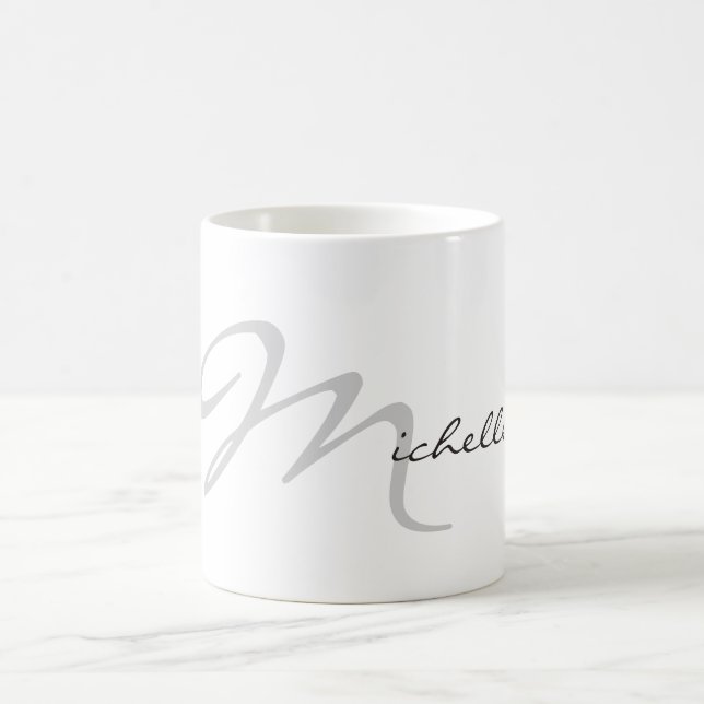 Mug Lettre initiale tendance et nom Calligrahy Chic (Centre)