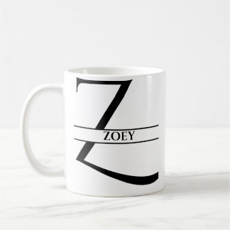 Mug Lettre initiale Z élégante personnalisée