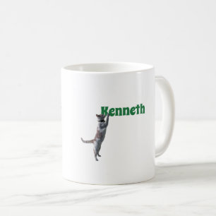 Mug - Lettre M avec chat et nom