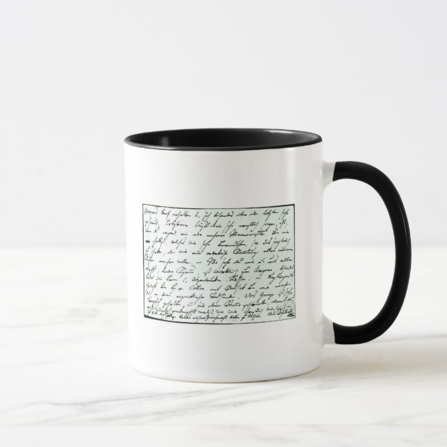 Mug Lettre manuscrite de Franz Schubert (Droite)