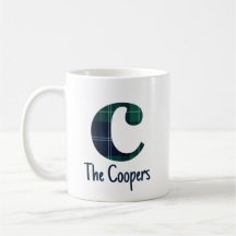 Lettre minuscule d'impression plaid c initiale et