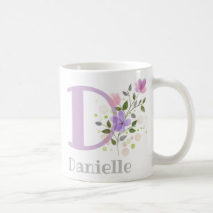 Mug Lettre monogramme D et prénom chrétien