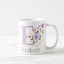 Mug Lettre monogramme E & Nom chrétien