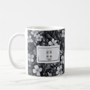 Mug LETTRE MONOGRAPHIQUE ARGENT AQUATIE Florale