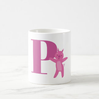 Mug Lettre P et porc