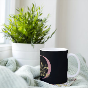 Mug Lettre Parties scintillant rose D