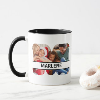 Mug Lettre personnalisée avec photo et nom 'M'