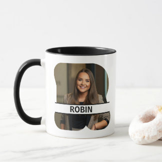 Mug Lettre personnalisée avec photo et nom 'R'
