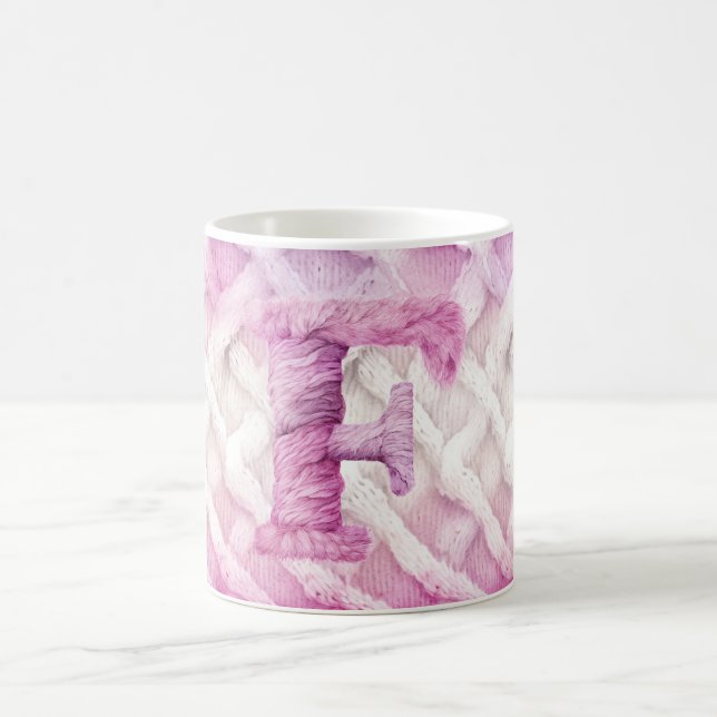 MUG LETTRE ROSE CHAUDE POPULAIRE VIOLON F (Centre)