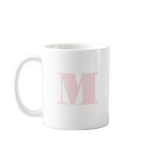 Lettre simple rose pâle initial