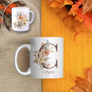 Mug LETTRE TONNE FLEURIE Tendance C